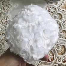 Load image into Gallery viewer, Large 5" powder puff gray floral MerryBath.com